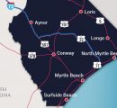 Map of the major industries in Myrtle Beach, South Carolina